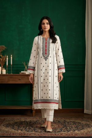 The Ivory Crest Kurta