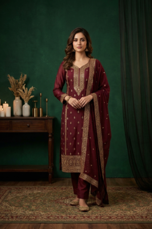 The Burgundy Regal Suit