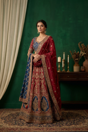 The Royal Indigo & Maroon Fusion