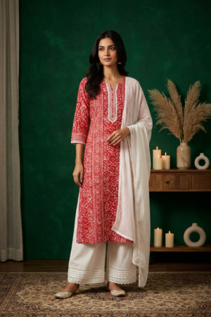 The Crimson Ikat Fusion
