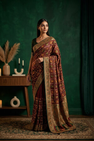 Premium Phulkari Saree