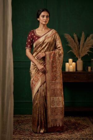 Elegant Bhagalpuri Silk Saree