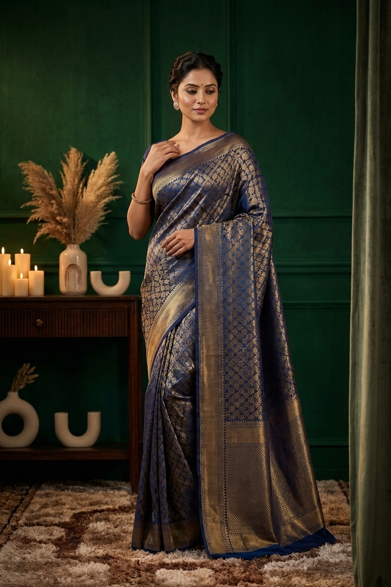 Designer Bhagalpuri Silk Saree