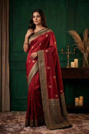 Crimson Heritage Banarasi Silk Saree
