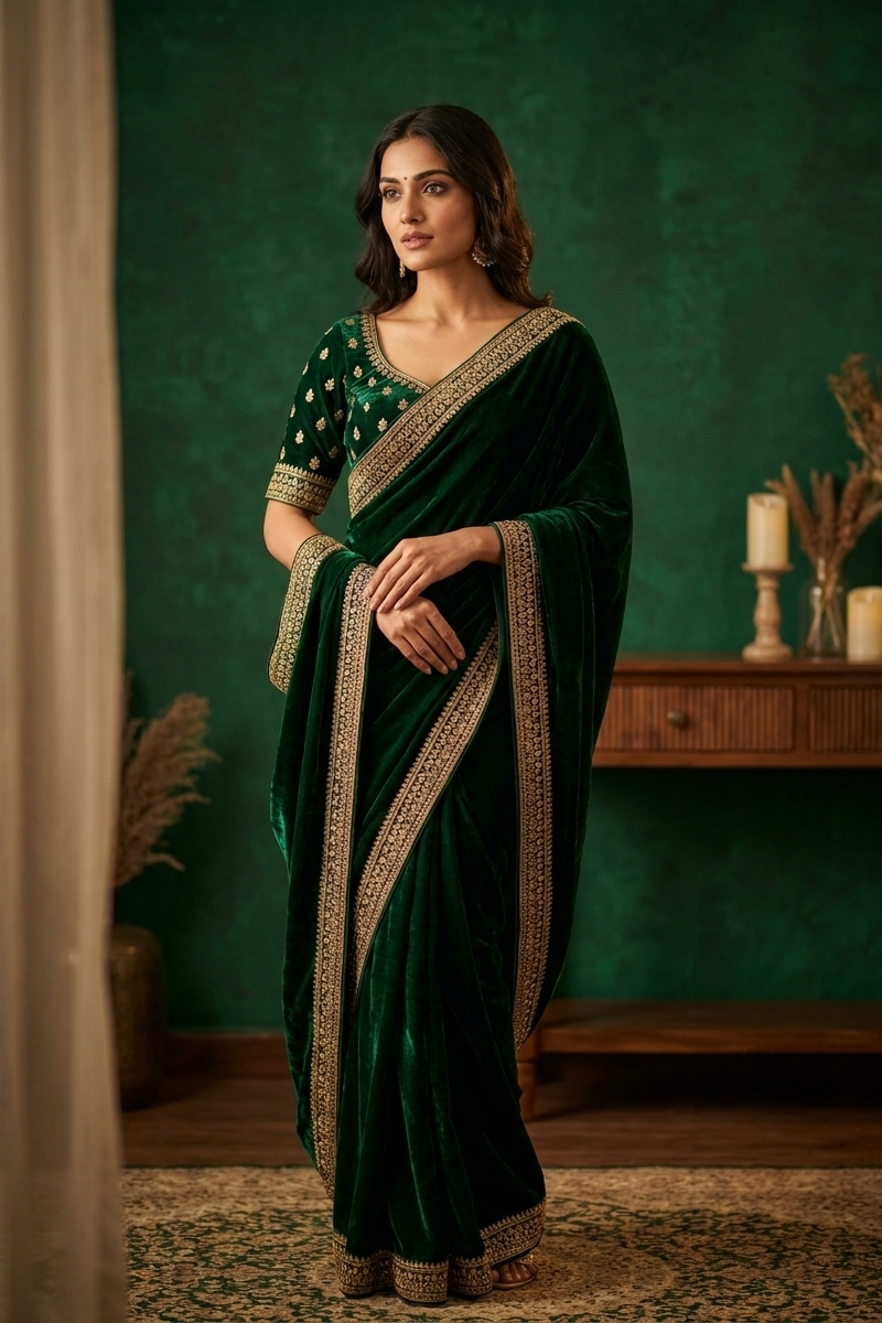 Royal Velvet Saree