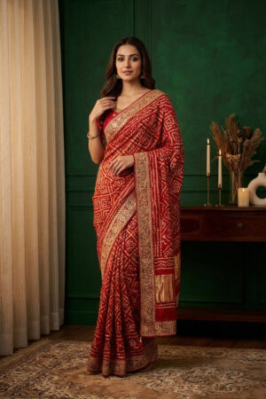 Royal Bandhani Saree