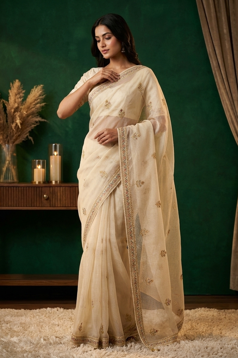 Designer Kota Doria Saree