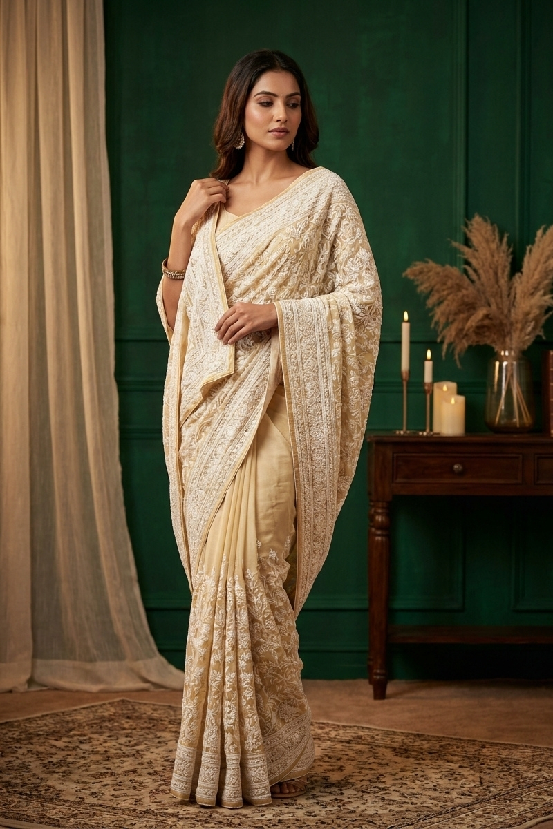 Elegant Chikankari Saree