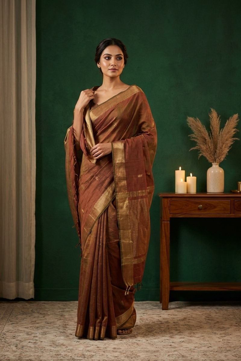 Designer Maheshwari Saree