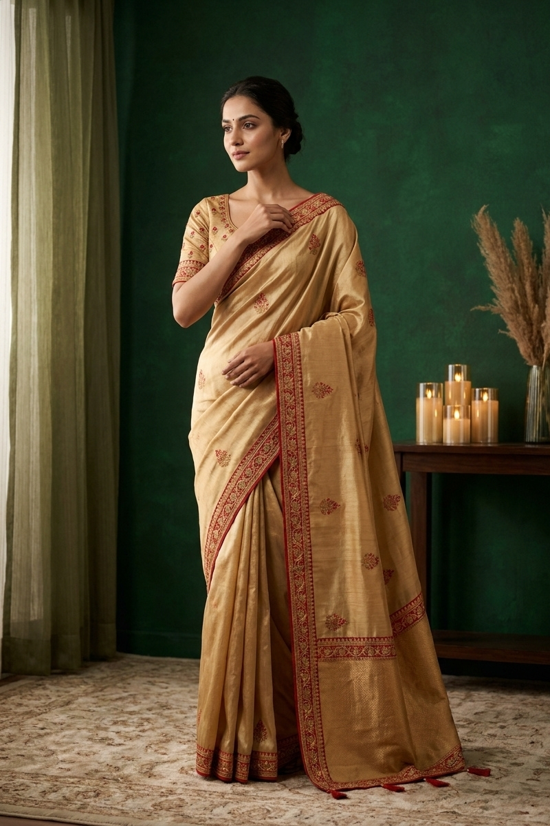 Designer Muga Silk Saree