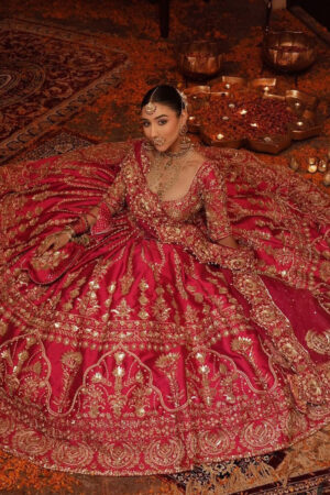 Grand Pink Wedding Lehenga