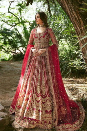 Red & Green Traditional Lehenga