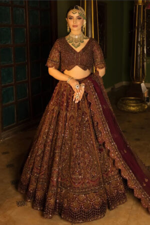 Chocolate Brown Bridal Lehenga