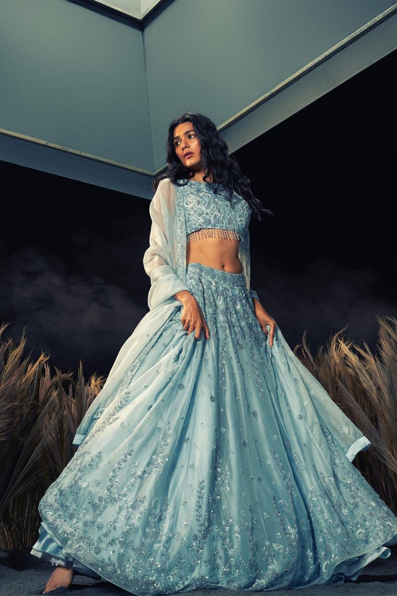 Elegant Blue Cocktail Gown