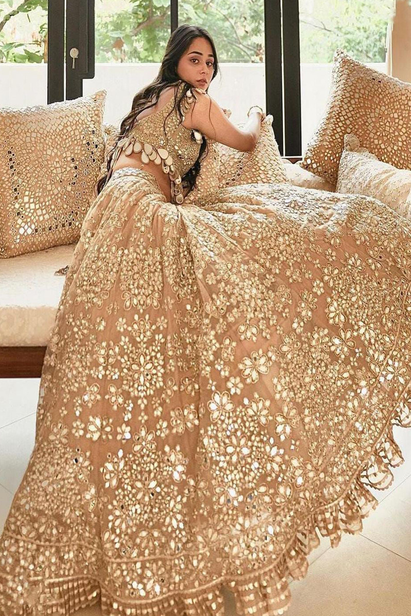 Luxury Beige Designer Lehenga