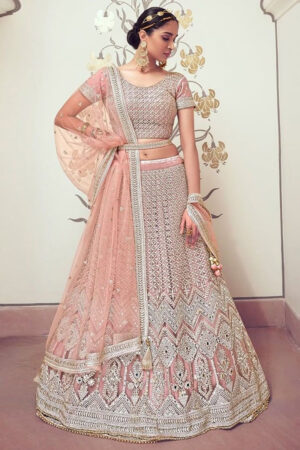 Pastel Pink Engagement Lehenga