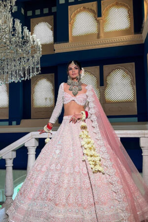 Light Pink Designer Lehenga
