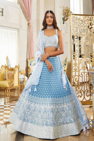 Sky Blue Ethnic Lehenga