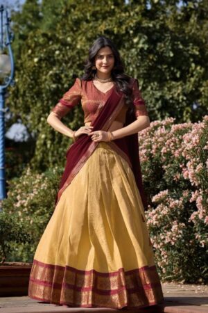 Royal Yellow South Designer Lehenga